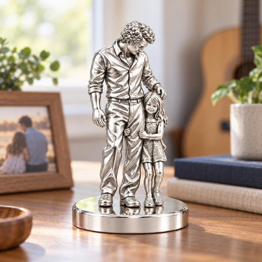 Father's Gentle Guidance Keepsake Plaque – worn / in use