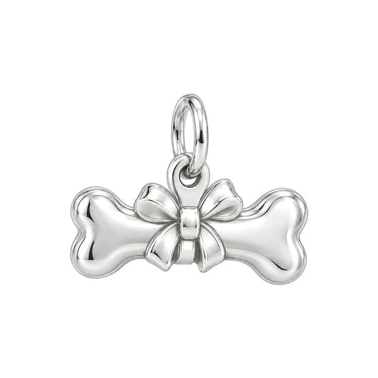 First Gift Bow Bone Charm and Polyester Cord Bracelet Set