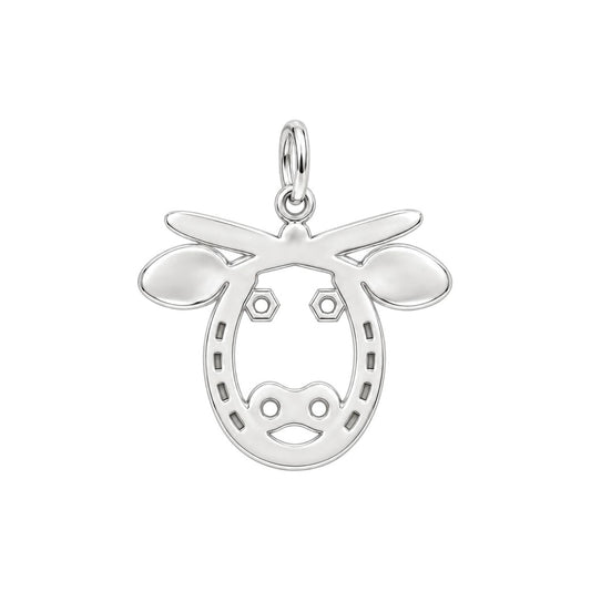 Found Object Horse Charm Bracelet – Personalized Horse Lover Gift – back of the charm, engraving area