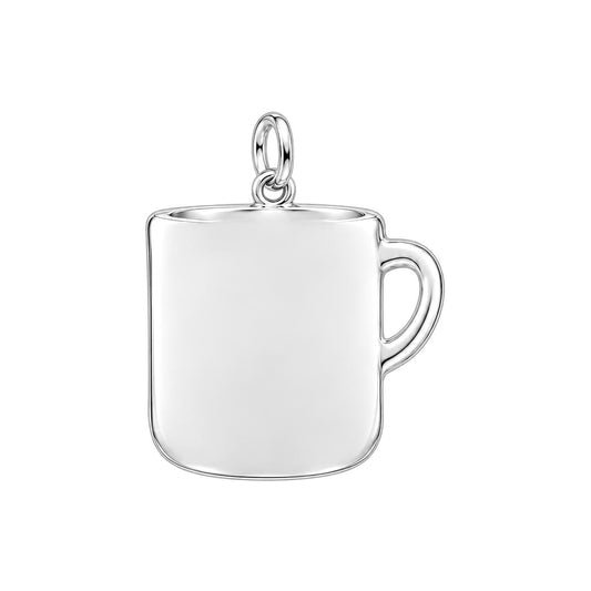 Funny Dad Mug Charm Bracelet – Personalized Dad Gift – back of the charm, engraving area