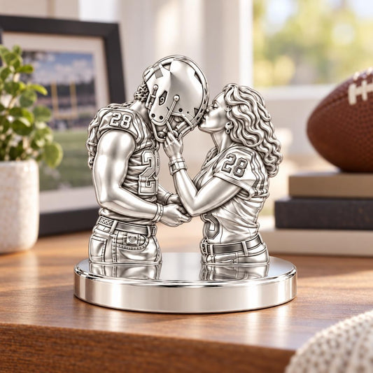 Game Day Kiss Keepsake Plaque – worn / in use