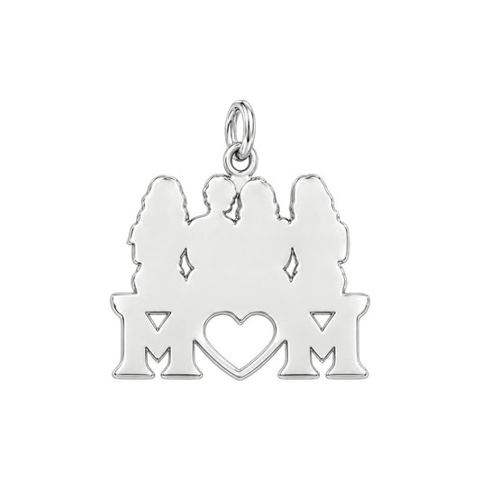 Generations of Love Charm Bracelet – Personalized Mom Gift – back of the charm, engraving area