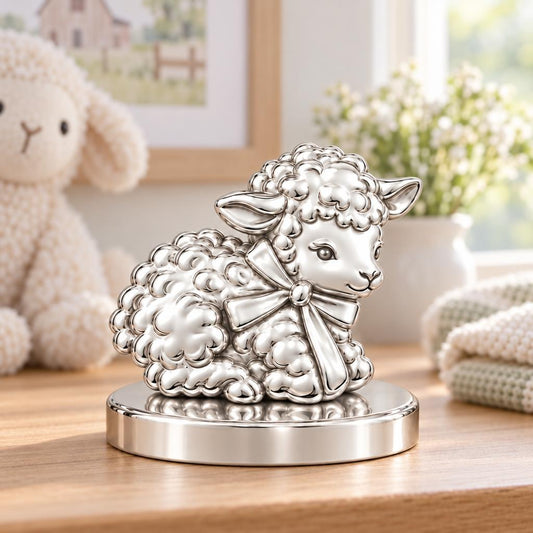 Gentle Little Lamb Keepsake Plaque – worn / in use