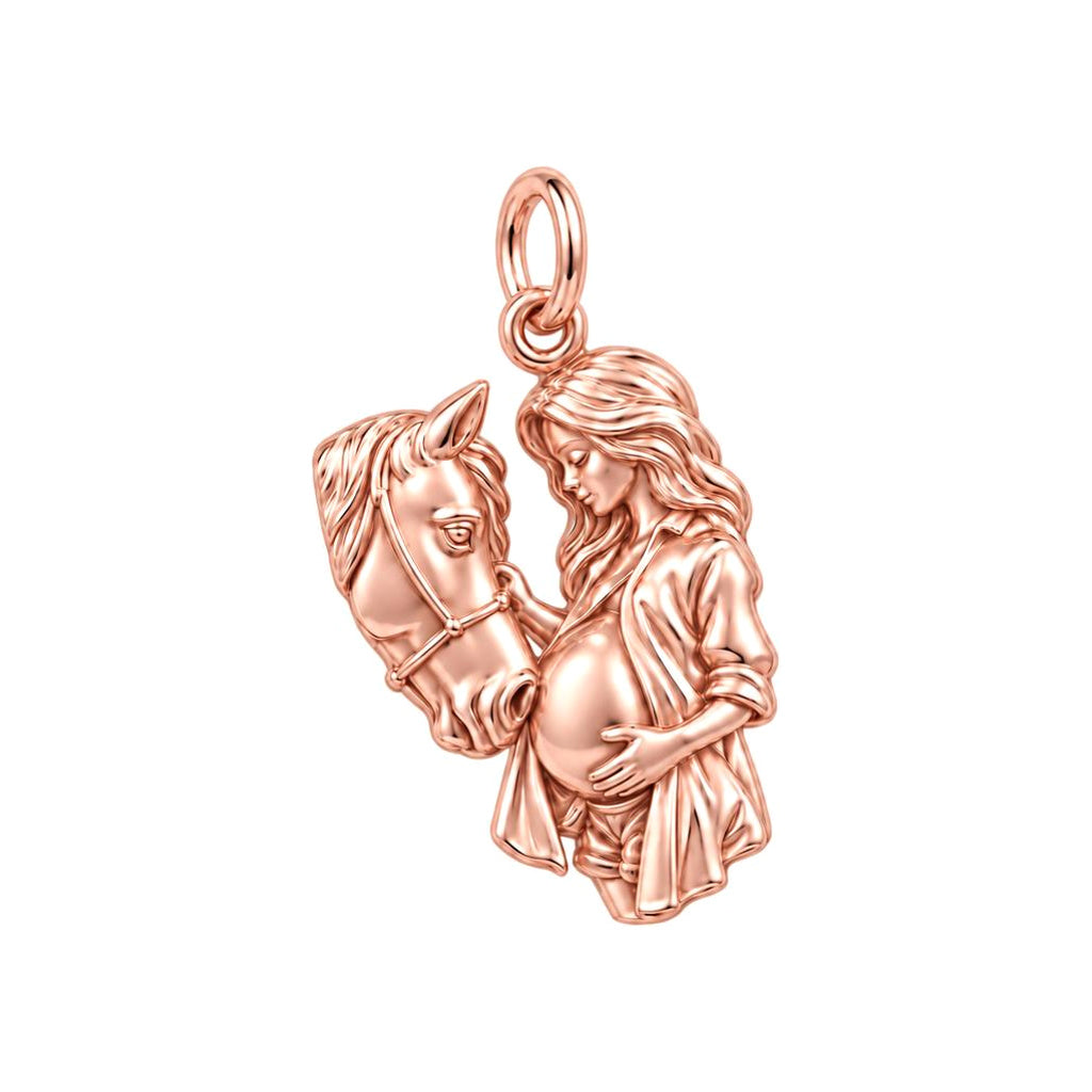 Gentle New Beginnings Charm Bracelet – Personalized Mom Gift – rose gold charm, front view