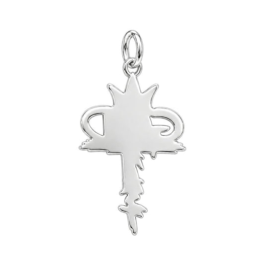 God First Crown Cross Charm Bracelet – Personalized Faith Gift – back of the charm, engraving area