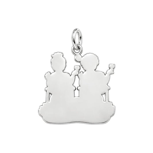 Golden Years Besties Charm Bracelet – Personalized Friend Gift – back of the charm, engraving area