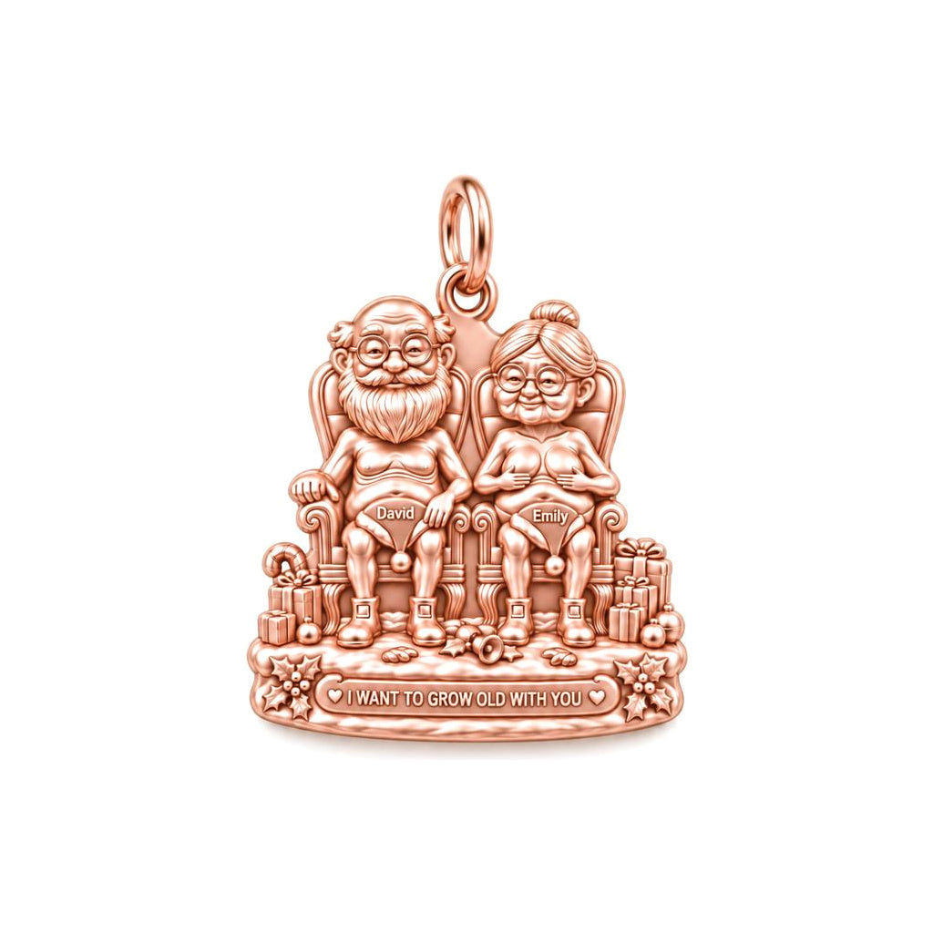 Grow Old Together Couple Charm and Polyester Cord Bracelet Set