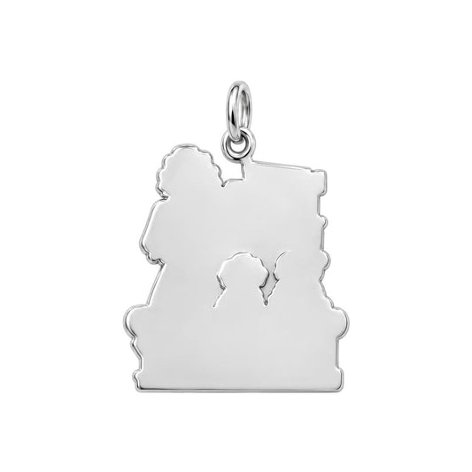 Grumpy Old Dog Lady Charm Bracelet – Personalized Dog Mom Gift – back of the charm, engraving area