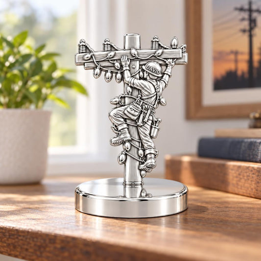 Guardian Lineman Light Keepsake Plaque – worn / in use