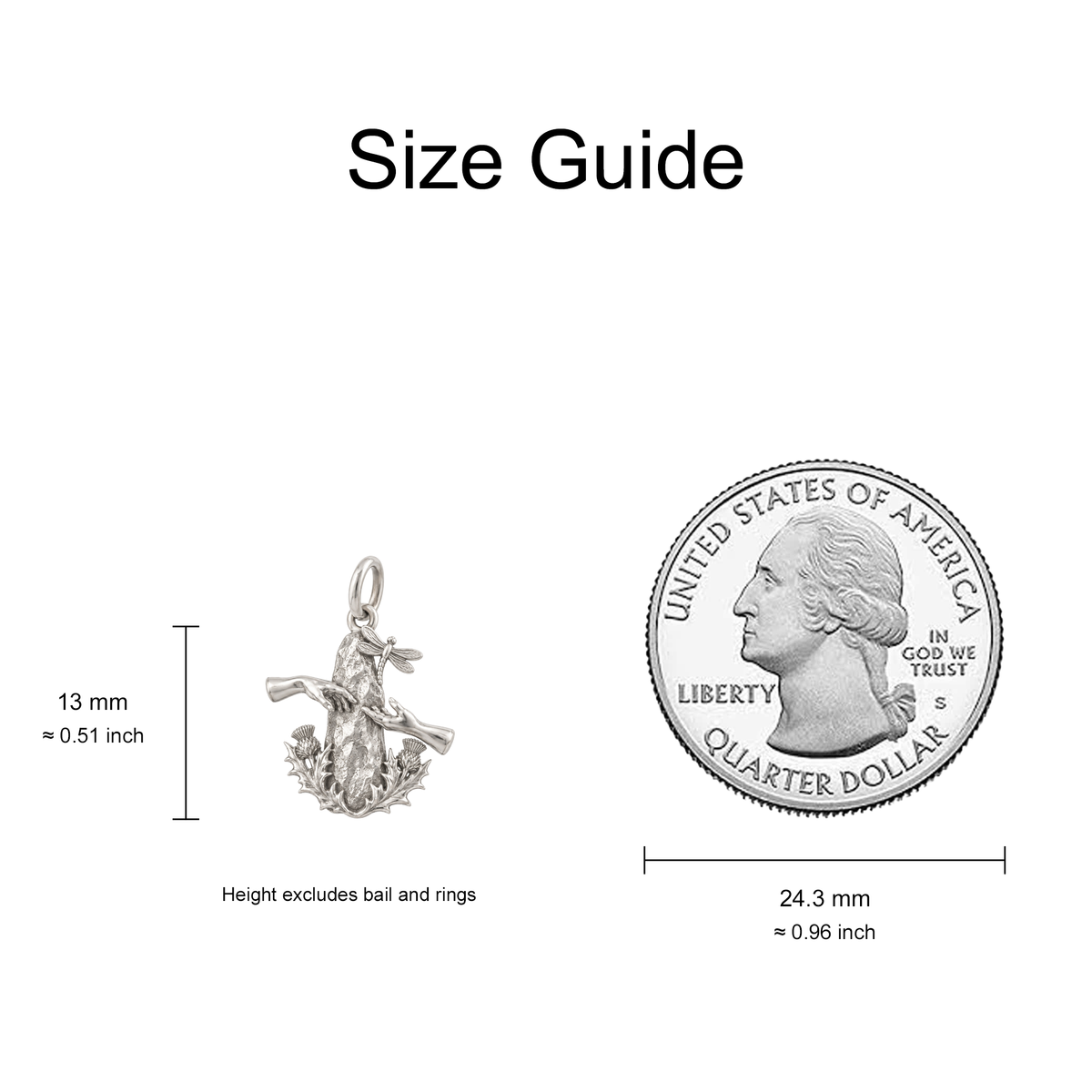 Hands Reaching Through Stone Charm — Size Guide — 13 mm body excluding bail and rings — 50-works-silver-20260916-85