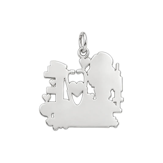 Heart of Nursing Charm Bracelet – Personalized Nurse Gift – back of the charm, engraving area