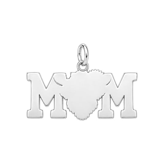 Highland Cow Sunflower Charm Bracelet – Personalized Mom Gift – back of the charm, engraving area