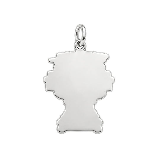 I Woof You Letter Charm Bracelet – Personalized Dog Mom Gift – back of the charm, engraving area