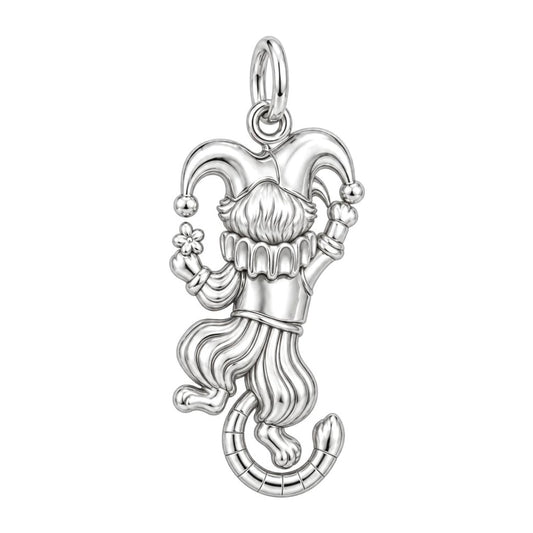 Jester Cat Charm Bracelet – Personalized Cat Mom Gift – back of the charm, engraving area