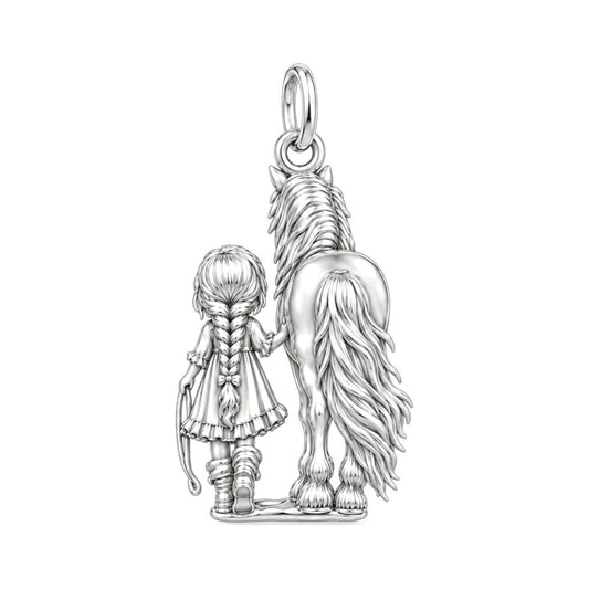 Kindred Spirits Charm Bracelet – Personalized Horse Lover Gift – back of the charm, engraving area