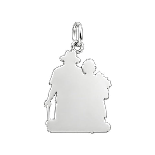 Lifetime Together Charm Bracelet – Personalized Couple Gift – back of the charm, engraving area