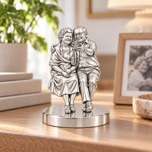Lifetime Together Selfie Keepsake Plaque – worn / in use