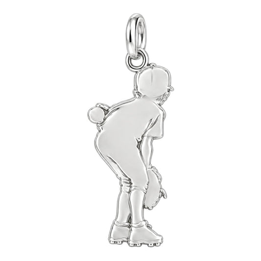 Little Leaguer Charm Bracelet – Personalized Sports Mom Gift – back of the charm, engraving area