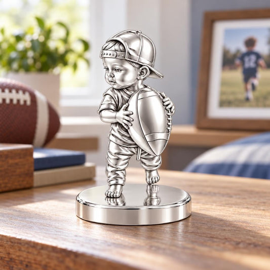 Little MVP Footballer Keepsake Plaque – worn / in use
