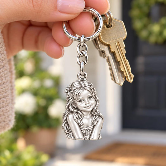 Little One's Smile Charm Keychain – worn / in use