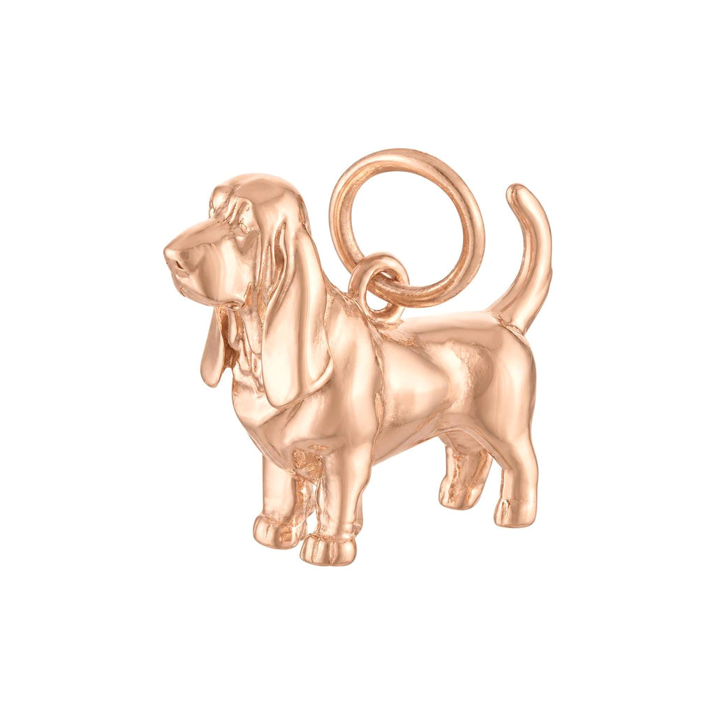 Loyal Basset Hound Charm and Polyester Cord Bracelet Set