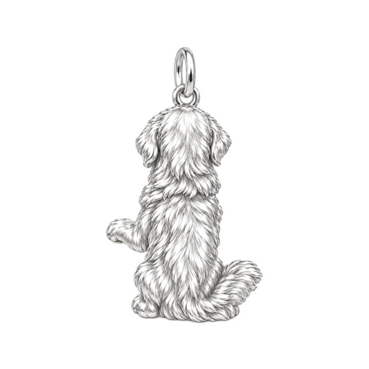 Loyal Paw Shake Charm Bracelet – Personalized Dog Mom Gift – back of the charm, engraving area