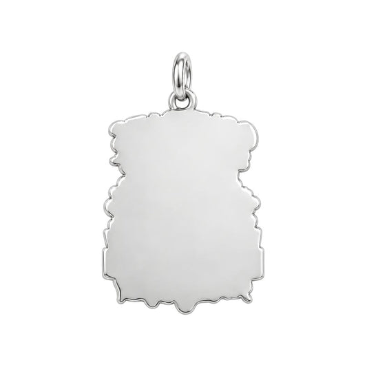 Lucky Bastard Cityscape Charm Bracelet – Personalized Couple Gift – back of the charm, engraving area