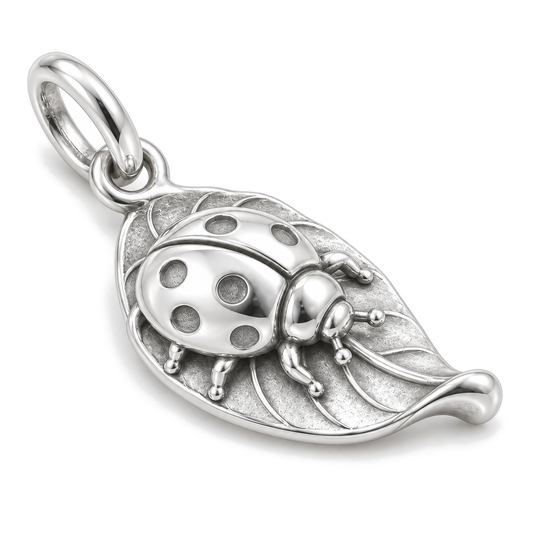 Lucky Ladybug Charm — Silver Super Macro | charm-topics-remaining-444-2026-09-14 | topic-221