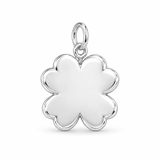 Lucky Ladybug Clover Charm Bracelet – Personalized Mom Gift – macro detail of the charm