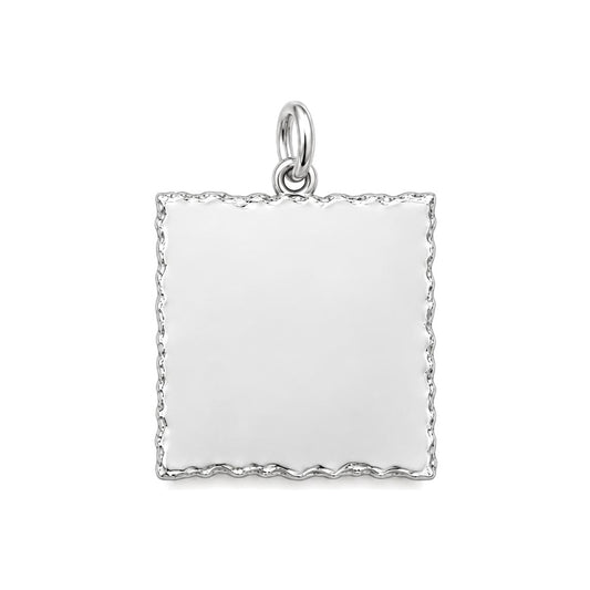 Missed Beyond Words Memorial Charm and Polyester Cord Bracelet Set – back of the charm, engraving area