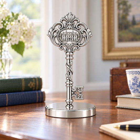 Pemberley Estate Key Keepsake Plaque – worn / in use
