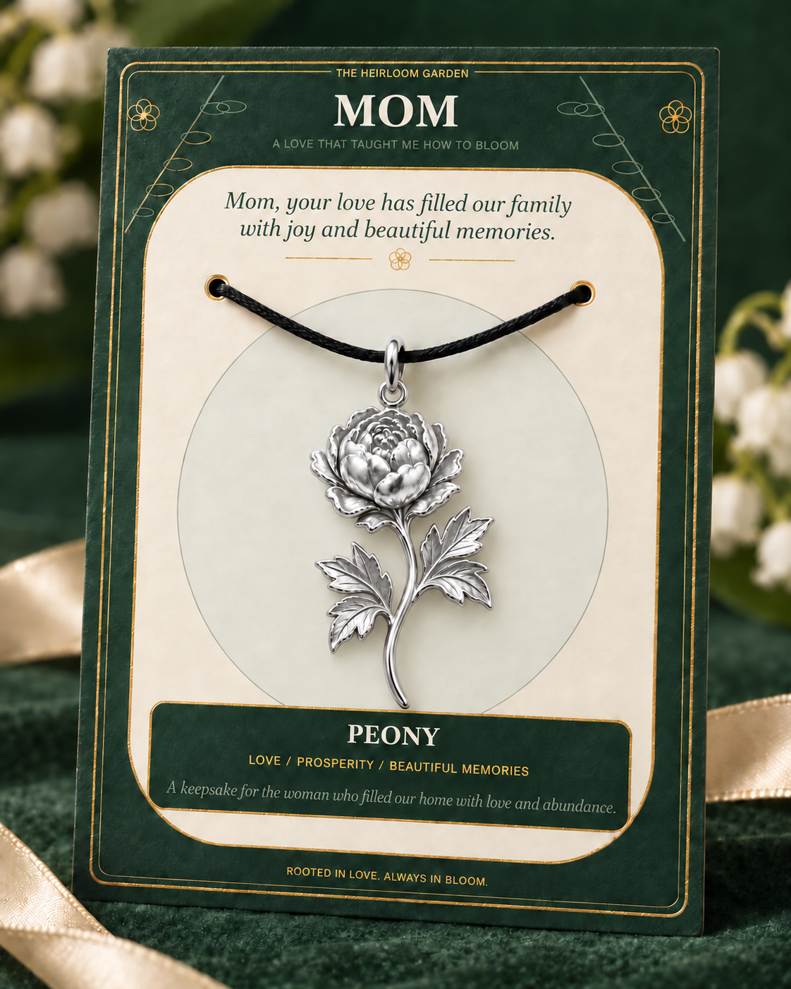 Mom, Your Love Taught Me How to Bloom — Flower Charm Bracelet Set