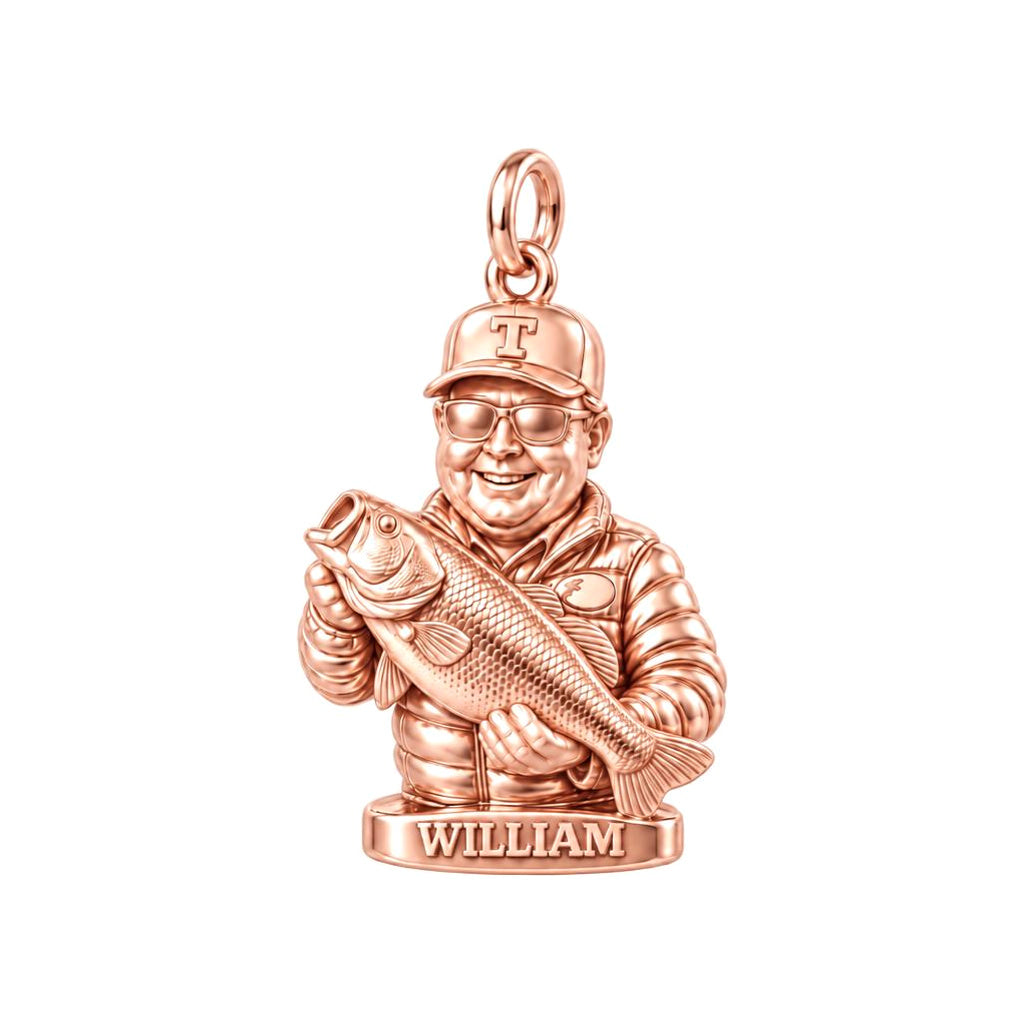 Prize Catch Fisherman Charm and Polyester Cord Bracelet Set