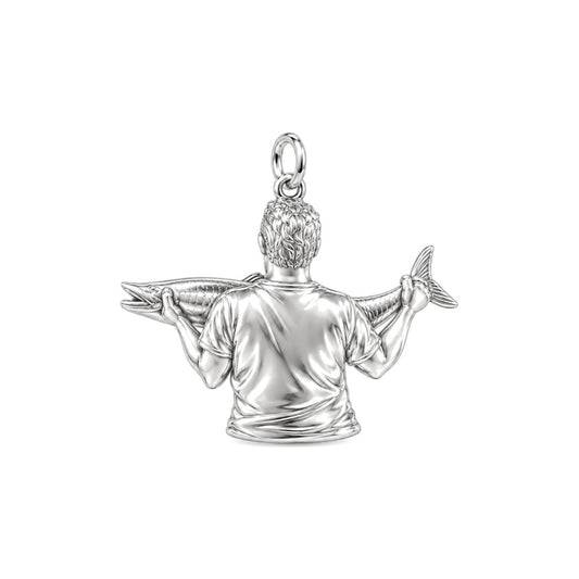 Prized Catch Charm Bracelet – Personalized Dad Gift – back of the charm, engraving area
