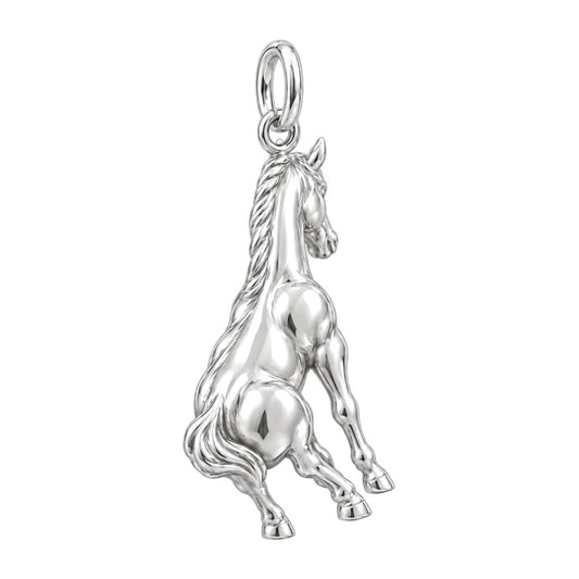 Resting Horse Charm Bracelet – Personalized Horse Lover Gift – back of the charm, engraving area