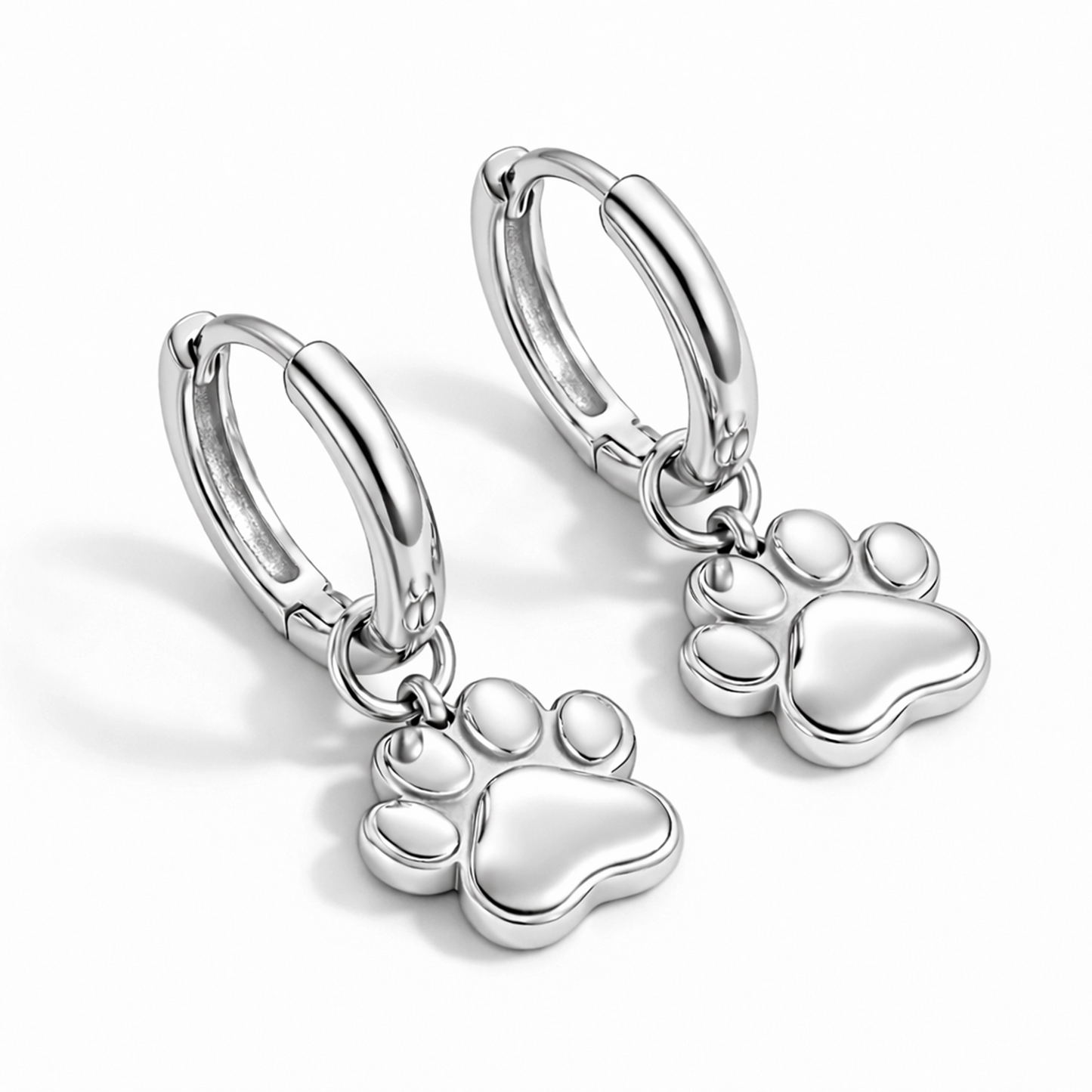 Soulyshine The Little Paw Huggie Earings in 18K Gold Vermeil/ Silver