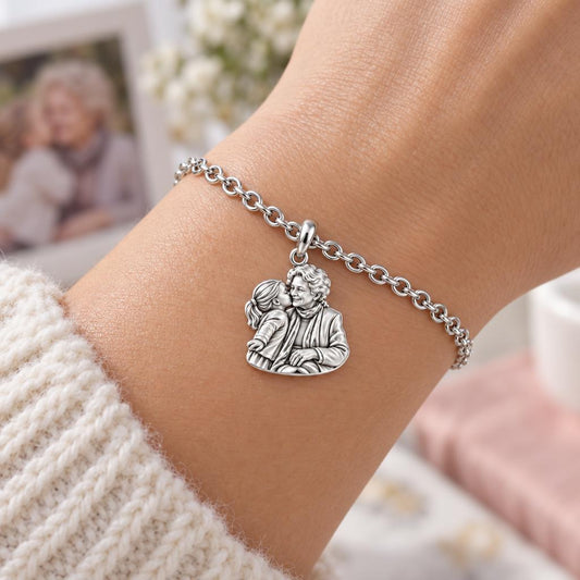 Shared Sweetness Photo Charm Bracelet Set – worn / in use
