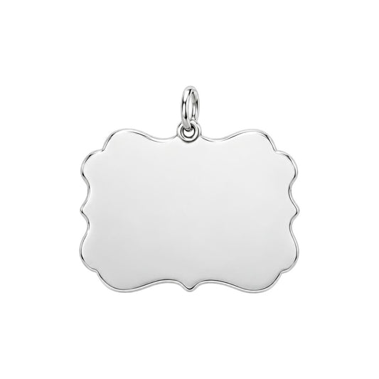 Siblings Never Apart Charm Bracelet – Personalized Sibling Gift – back of the charm, engraving area