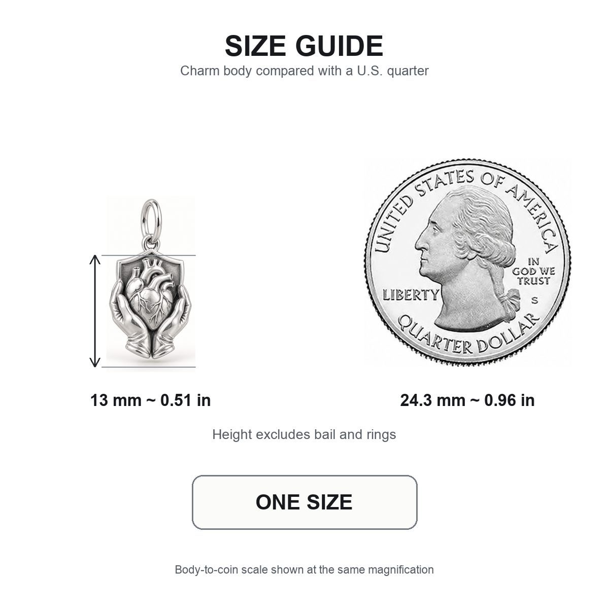 Nurse Protected Heart Dangle Charm | 13 mm size guide | 79b7edb8fbe38777fa3fcf3a0f2ee7dab60dceaa2b8a206d78f11026c51054d8
