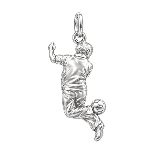 Soccer Star Legend Charm Bracelet – Personalized Dad Gift – back of the charm, engraving area