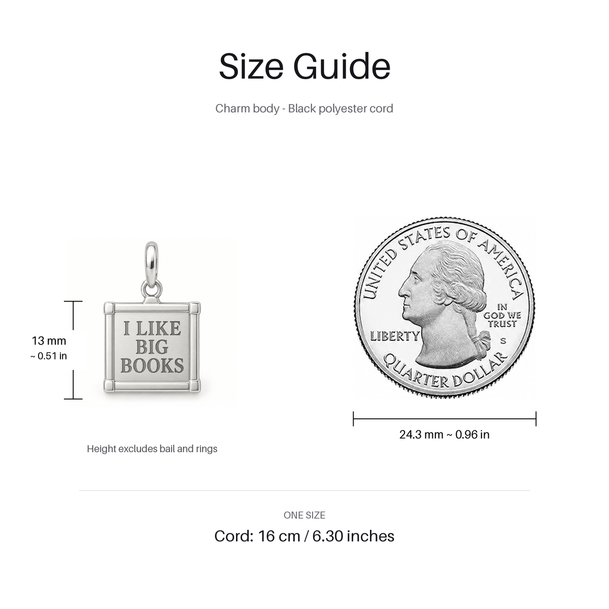I Like Big Books Charm | size | c1e11496079c49adb9d3ef946de828b6159a136393bc8c1f3ccdc178212a3f62