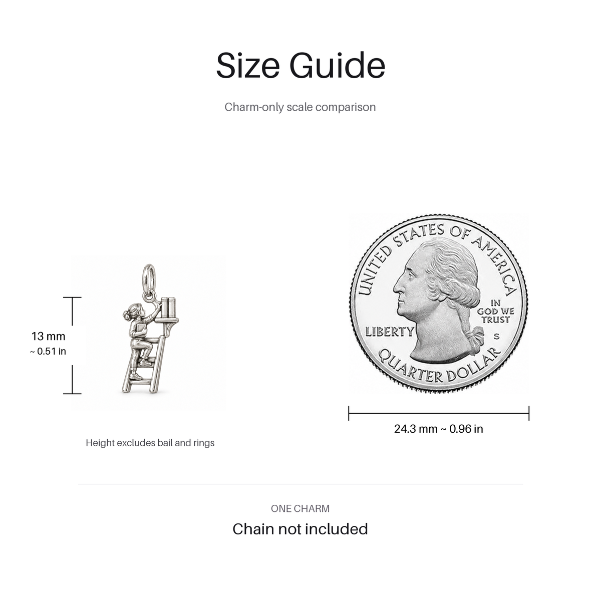 Library Ladder Reader Charm | size | 9022ea5843363c35faaf04615811924071b504a7407baf43277d13072e69f9c8