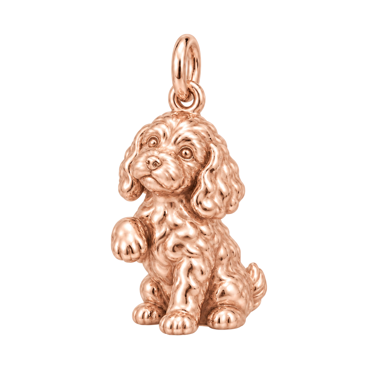 Cockapoo — My Baby Charm and Polyester Cord Bracelet Set — Rose Gold