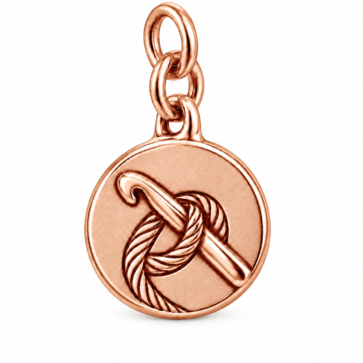 Hook and Loop Crochet Medallion Charm | rose | 560b93487af2cb97605309407fc8f8d0aab55b0840f14791afbe0f8361f13d6f
