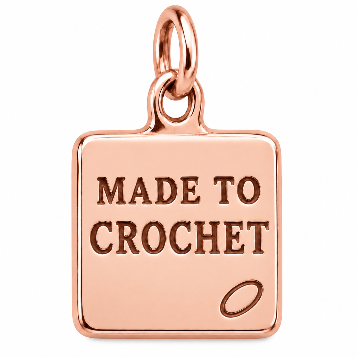 Made to Crochet Engraved Charm | rose | 7688279deefe6bd39cf36dd6dcd852f7346d58e7824135a7ded71c12256e695b