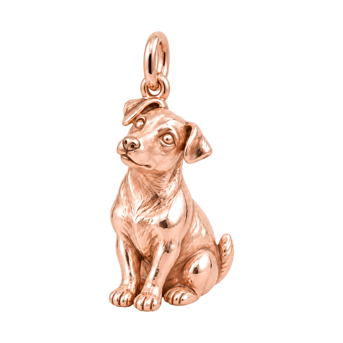 Jack Russell Terrier — The Way You Look at Me Every Day Charm — Rose Gold