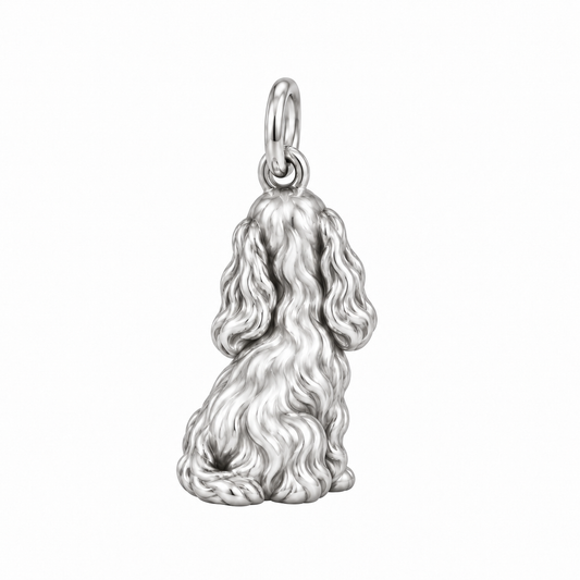 Cocker Spaniel — Back view (silver reference)