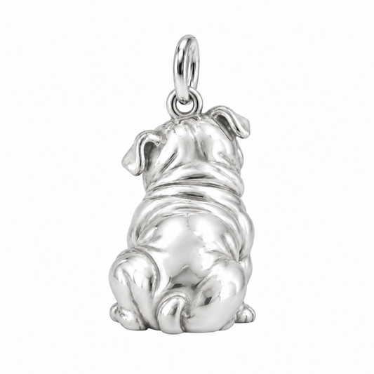 English Bulldog — Back view (silver reference)