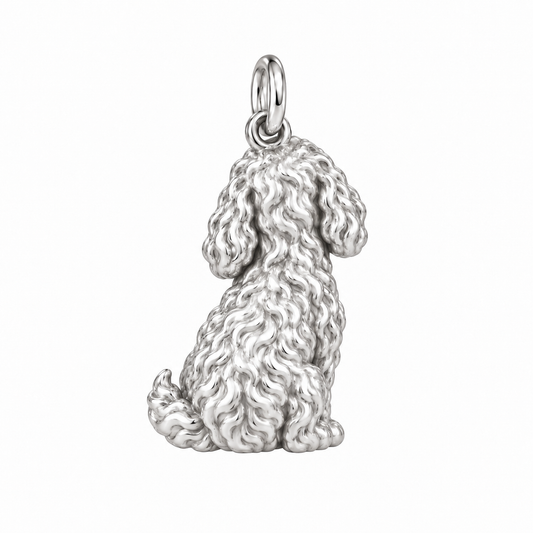 Goldendoodle - mini — Back view (silver reference)