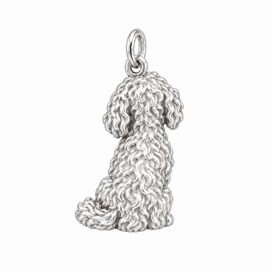 Labradoodle — Back view (silver reference)